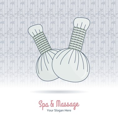 Hand drawn herbal compress balls
