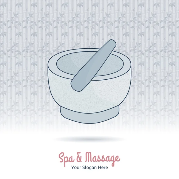Hand drawn mortar and pestle