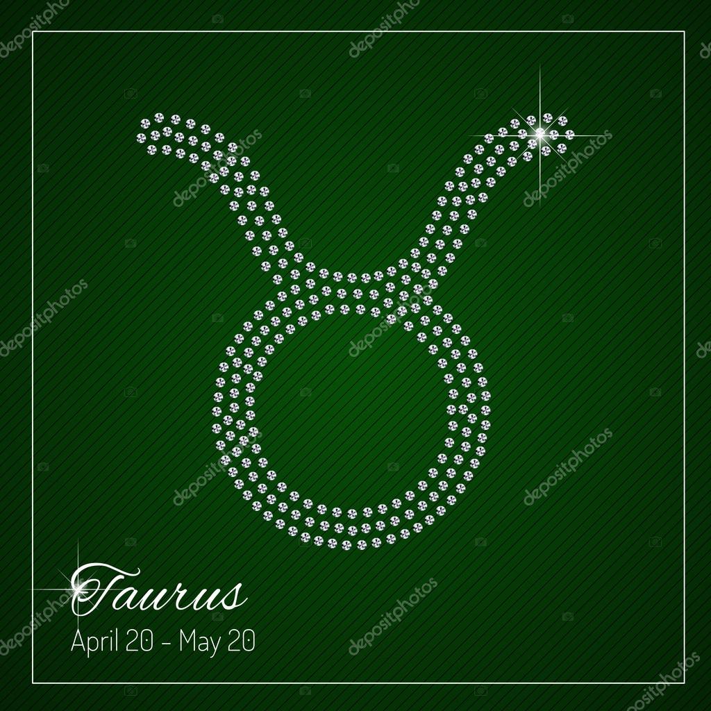 Shimmering diamond luxury Zodiac sign, Taurus. Template with a glamour design element and a place for your text. Isolated high quality concept. Clean, modern and elegant style design