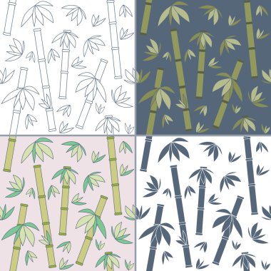 Seamless patterns with Thai massage, spa elements