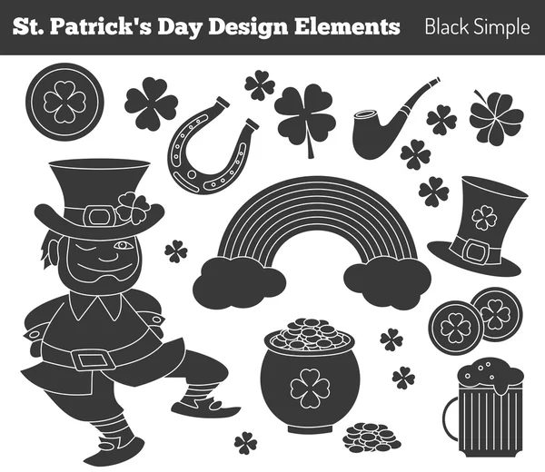 Set of Saint Patricks Day design elements — Stock Vector