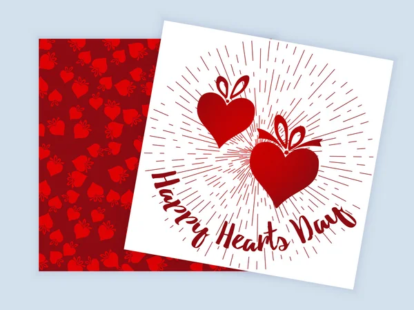 Valentines Day two side flyer — Stock Vector