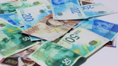 İsrail Şekeli para faturaları - sorunsuz döngü çeşitli döndürme