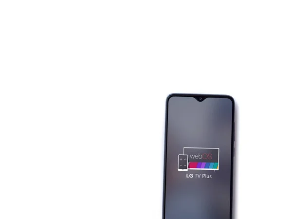 ลอด สราเอล กรกฎาคม 2020 าจอเป วแอพ อมโลโก บนจอแสดงผลของสมาร ทโฟนม แยกจากพ — ภาพถ่ายสต็อก