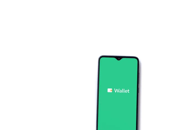 Lod Israel July 2020 Wallet App Launch Screen Logo Display — Stock Photo, Image