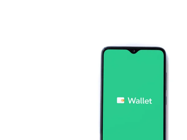Lod Israel Julho 2020 Tela Lançamento Aplicativo Wallet Com Logotipo — Fotografia de Stock