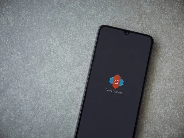 Lod Israël Juillet 2020 Écran Lancement Application Nova Launcher Avec — Photo