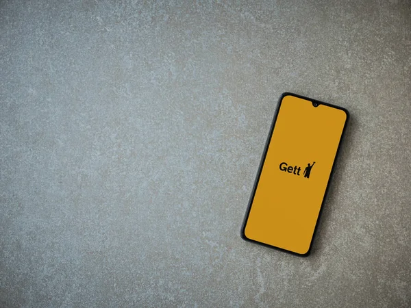 Lod Israel July 2020 Gett App Launch Screen Logo Display — 스톡 사진