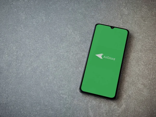 Lod Ізраїль Липня 2020 Апарат Airdroid Логотипом Дисплеї Чорного Мобільного — стокове фото