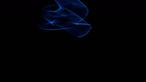 发光的抽象曲线蓝色-光绘 4 k 视频游戏中时光倒流 — 图库视频影像