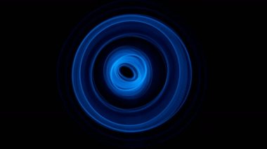 Parlayan soyut eğri mavi çizgiler - ışık 4 k video timelapse boyalı