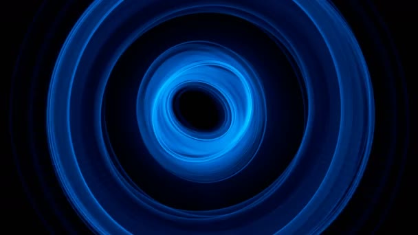 Glowing abstract curved blue lines - Light painted 4K video timelapse — Stock Video