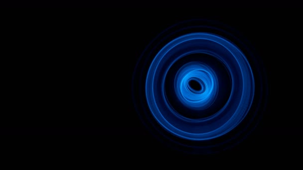 Сяючі абстрактні вигнуті сині лінії світло пофарбовані 4K відеочасовий пояс — стокове відео
