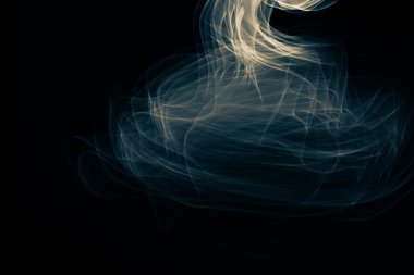 Soyut eğri mavi ve sarı çizgiler parlayan