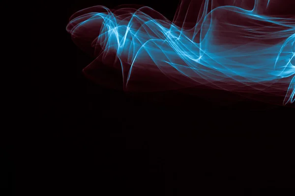 抽象的な湾曲した青と赤の線を輝く — ストック写真
