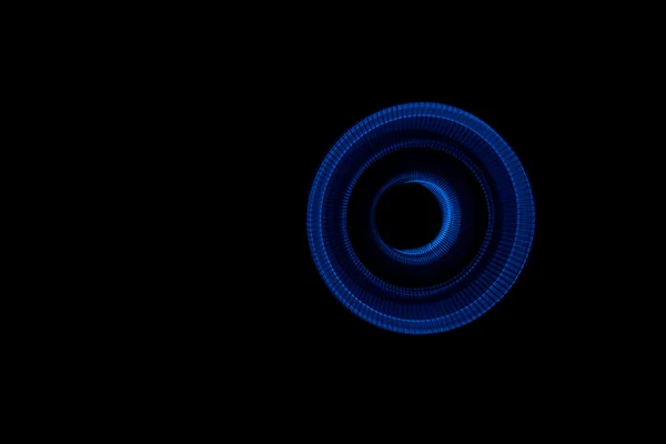 Сяючі абстрактні вигнуті сині лінії — стокове фото