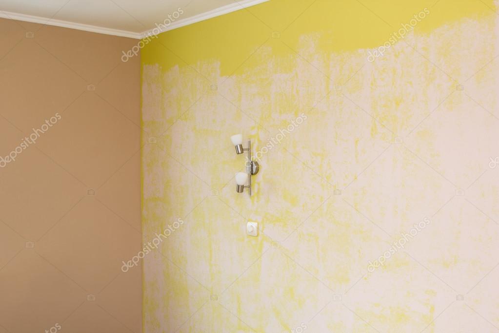 Yellow Texture Wall Paint Yellow Wall Painted With A