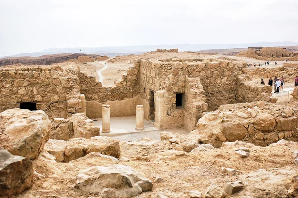 Masada - eine Festung in israel in der Nähe des Toten Meeres. — Stockfoto