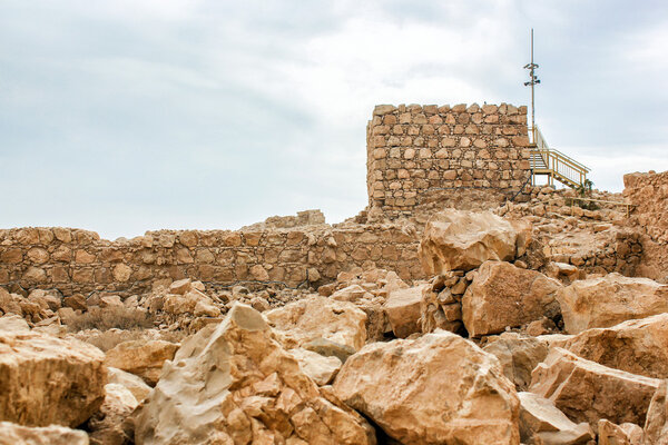Masada - a fortress in Israel near the Dead Sea.