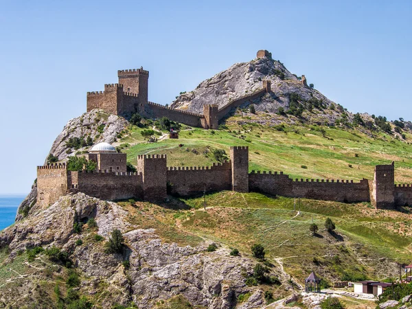 Crimea Sudak şehir antik Ceneviz kale