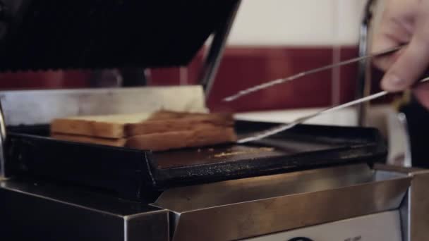 Sandwichs au grille-pain. Gros plan .