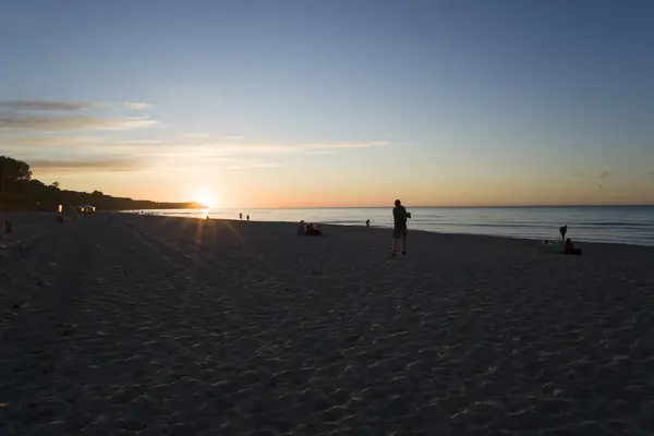 Zonsondergang op zee — Stockfoto