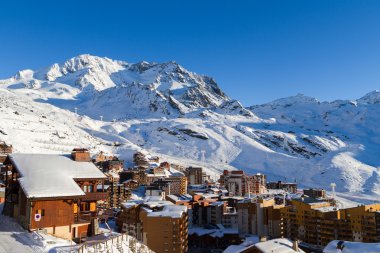 Val Thorens Kayak Merkezi üç vadiler, Fransa'nın görünümünü