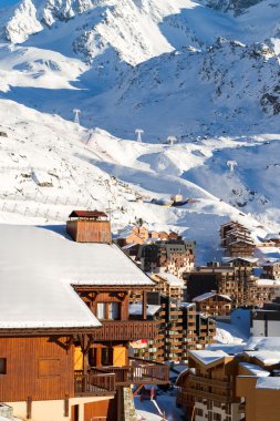 Val Thorens Kayak Merkezi üç vadiler, Fransa'nın görünümünü