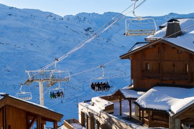 Val Thorens Kayak Merkezi üç vadiler, Fransa'nın görünümünü