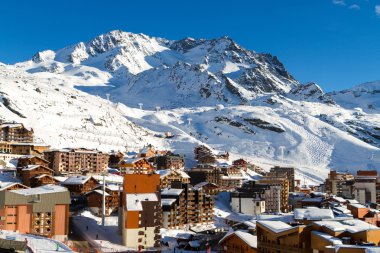 Val Thorens Kayak Merkezi üç vadiler, Fransa'nın görünümünü