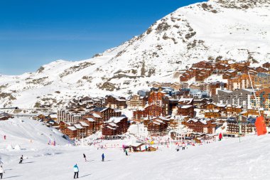 Val Thorens Kayak Merkezi üç vadiler, Fransa'nın görünümünü