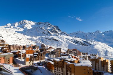 Val Thorens Kayak Merkezi üç vadiler, Fransa'nın görünümünü