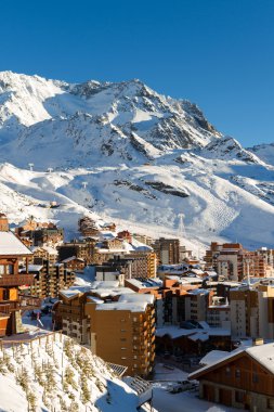 Val Thorens Kayak Merkezi üç vadiler, Fransa'nın görünümünü