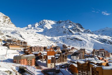 Val Thorens Kayak Merkezi üç vadiler, Fransa'nın görünümünü