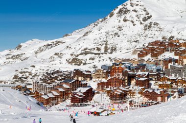Val Thorens Kayak Merkezi üç vadiler, Fransa'nın görünümünü