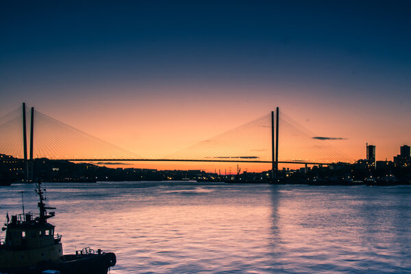 Золотой кабельный мост
