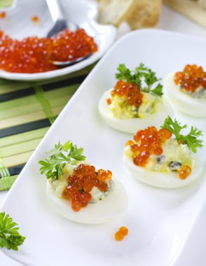 Staffed egg appetizers