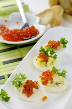 Staffed egg appetizers