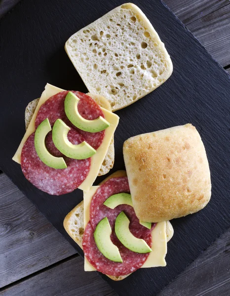 Sanduíche de ciabatta italiana — Fotografia de Stock