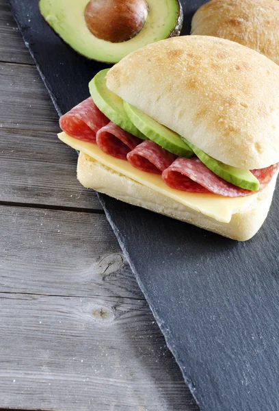 Italian ciabatta sandwich — Stock Photo, Image