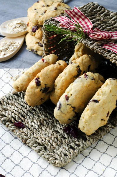 Oatmeal cranberry cookies — Stock Photo, Image