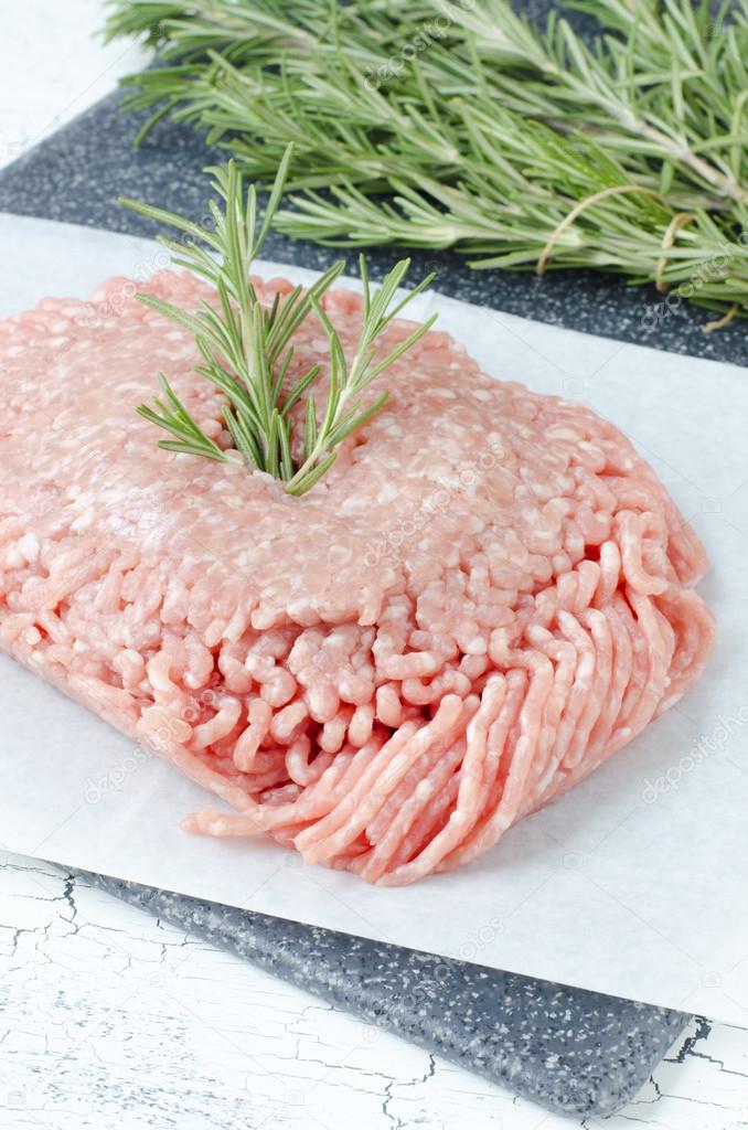 Raw ground pork