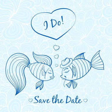 Cartoon Fish Kiss Free Vector Eps Cdr Ai Svg Vector Illustration Graphic Art