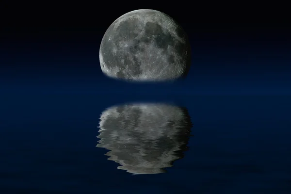 Media luna y sombras — Foto de Stock