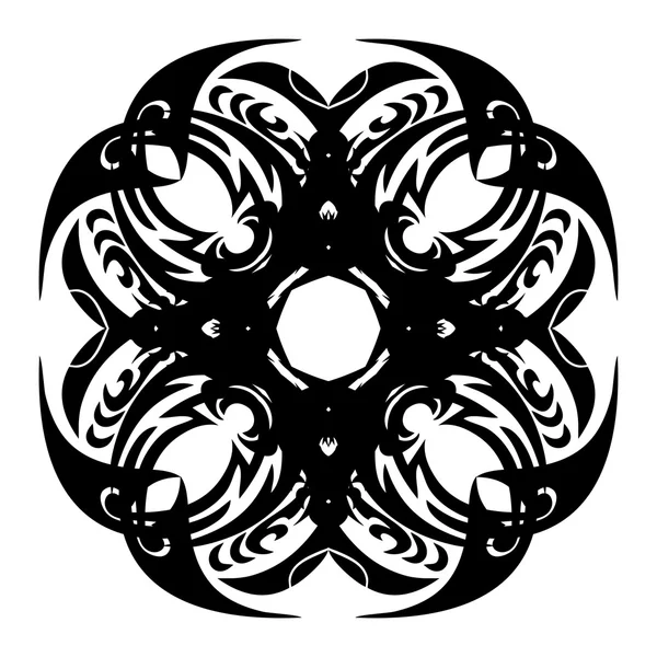 Black & white abstract mandala — Stock Photo, Image