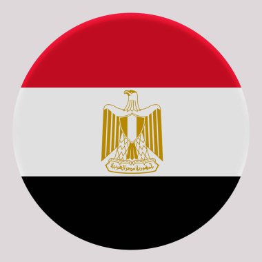 Mısır 'ın 3 boyutlu bayrağı avatar çemberinde.