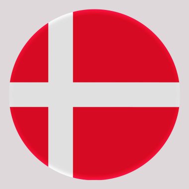 Avatar çemberinde Danimarka 'nın 3D Bayrağı.