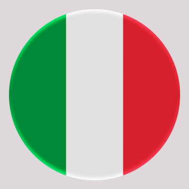 Avatar çemberinde 3D İtalya Bayrağı.