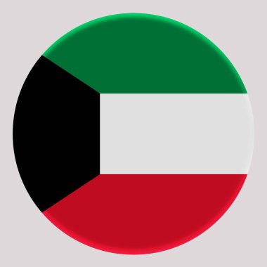 Avatar çemberinde Kuveyt 'in 3D Bayrağı.