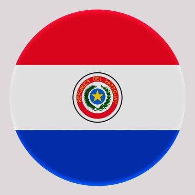 Avatar çemberinde 3D Paraguay Bayrağı.